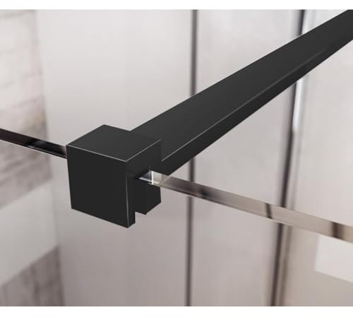 Black 1200mm Shower Screen Support Arm Wet Room Brass Extensions Support Bar