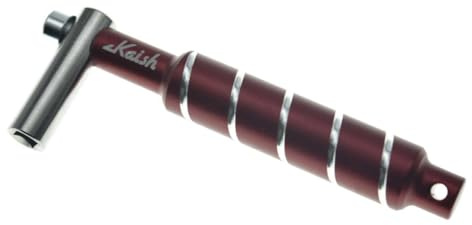 KAISH Roter universeller Schlagzeug-Stimmschlüssel mit Stahlstange für akustische/elektronische Trommeln, L-Stil