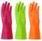 Alimat PluS 3-Color Rubber Gloves - Reusable, Latex-Free, Waterproof Kitchen Gloves for Laundry & Gardening (S)