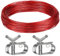 KATREU Cuerda tensora de alambre para lonas de piscina, tensor con cable de alambre (31 m de largo, diámetro de 2 mm), tensor para cubierta de piscina, tensor de alambre para fijación cubierta de