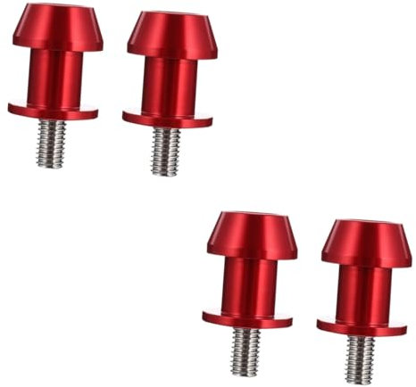 OUNONA 4 Stück Motorradzubehör Motorroller zubehör Motorcycle Accessories zum Heben von Motorrädern Auto Aufzug 8 mm hintere Hubschrauben Schwingarmständerschraube Aluminium rot