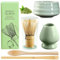 BAIFULAI Juego de 5 Matcha, juego de té matcha, juego de batidores Matcha, cuenco de cerámica, cucharilla, soporte para batidor, accesorio japonés para ceremonia matcha para la preparación tradicional