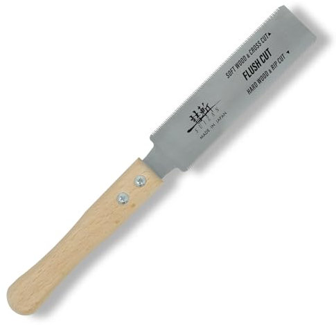 SUIZAN Dübelsäge 150mm - Professionelle Japansäge Zugsäge Ryoba Zweischneidige Säge Handsäge Holz Saw Holzbearbeitungswerkzeuge