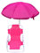 Silla para acampar, silla de playa para niños con paraguas, salón plegable al aire libre con dosel, reclinable de campamento portátil para deportes al aire libre de la playa del campamento (rosado)
