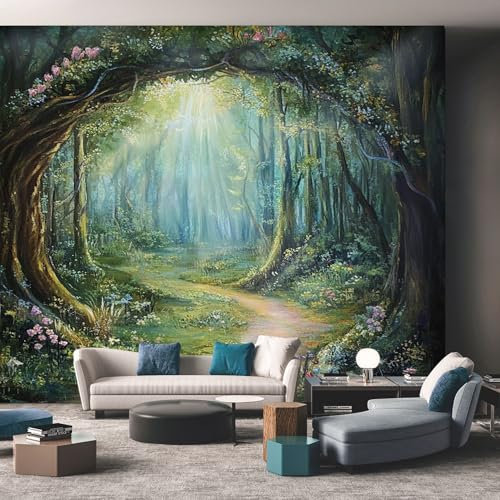 Generisch Tapete Fototapete 3D Bäume Märchen 300 x 210 cm Vliestapete Wandbild Fototapeten, Vlies Tapeten Wandtapete Schlafzimmer, Wohnzimmer, TV Hintergrund Wand Moderne Wanddeko pvnhy117