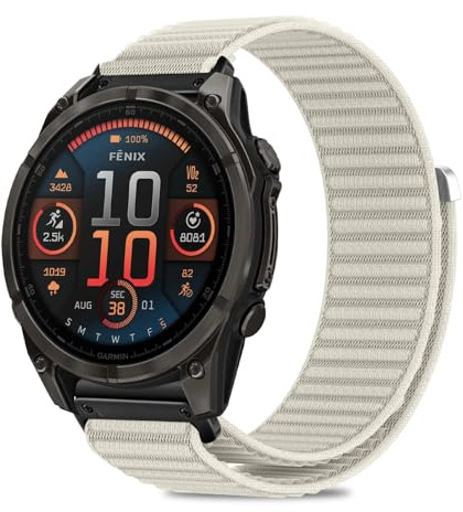 NicMool QuickFit 22mm Nylon Armband für Garmin Fenix 8 Pro/Fenix 8/Fenix E/Fenix 7 Pro/Fenix 7 47mm, Weiches Klettverschluss Ersatzarmband Uhrenarmband für Garmin Fenix 6/6 Pro/5/5 Plus - Lila
