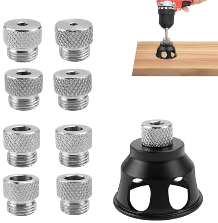 Bohrschablone,Buscador de Centros con Casquillos de 3/4/5/6/7/8/9/10 mm | Bohrlocher,Plantillas y Guías de Taladro y Corte para Trabajos Verticales Guía de Taladrar