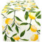 DII Runde Tischdecke aus Baumwolle für Herbst Thanksgiving, Catering-Events, Dinner-Partys, besondere Anlässe oder den täglichen Gebrauch, Lemon Bliss, 70 (Round)