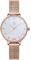 SHENGKE Creative Simplicity Women Watch Mesh Band Elegant Women Watches Ladies Business Wristwatch (K0056-natural Shell dial)