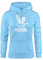 MoonWorks® Kapuzen Pullover Damen Ski-Haserl Ski-Hase Après Ski Party Ski-Fahrer Snowboard-Fahrer Hoodie Frauen hellblau L