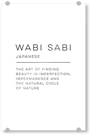 artboxONE Acrylglasbild 150x100 cm Typografie Wabi Sabi Bild hinter Acrylglas - Bild Wabi sabi Definition Delicate
