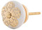 Knober Möbelknöpfe Edel Keramik Weiß Porzellan 40mm Landhausstil Shabby-Chic Schrankknopf Türgriff (Gold AD01)