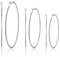 Silber Creolen Ohrringe 925 Sterling Silber Post Hoop Ohrringe für Frauen 3 Paar Große Creolen Set für Mädchen Geschenke