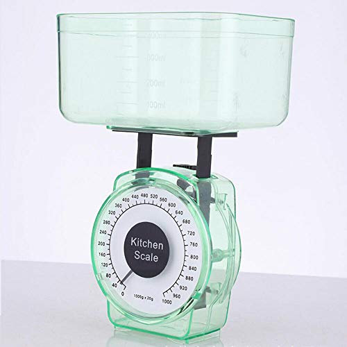 Balance de cuisine mécanique Powertool - Capacité de 1 kg - Balance de cuisson compacte pour la cuisine quotidienne - Couleur aléatoire