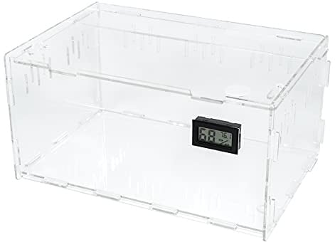 BETAZOOER Acrylic Reptile Terrarium Breeding Tank Enclosure 11.4x7.7x5.9