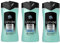 Lynx Ice Chill Mens Gents Body Face Hair Shower Gel 250 ml 3 Pack
