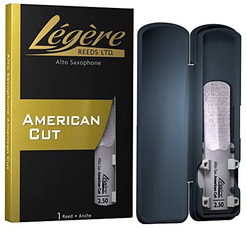Légère Reeds - Altsaxophonblatt, American Cut, Blattstärke 2.50 (ASA2.50) - Hochwertiges synthetisches Holzblasrohr