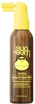 Sun Bum Original SPF 30 Sunscreen Scalp and Hair Mist - Hawaii Act 104 Compliant (Octinoxate & Oxybenzone) - Vegan - Broad Spectrum UVA/UVB Sunscreen Spray with Vitamin E - 2 oz