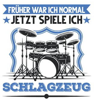 Schlagzeug Notizbuch: Schlagzeug Drummer Schlagzeuger Geschenk / 6x9 Zoll / 120 leere Notenblätter Seiten