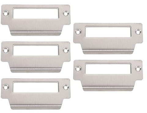 YARNOW 5 Pcs Door Security Strike Plate Mortice Lock Plates Stainless Steel Strike Plate for Home