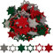 jenich (2cm+3.4cm) 240 Stück Filz Sterne Weihnachten Streudeko Sterne Tischdeko Filzsterne Weeihnachtsdeko Rot Grün Grau Filz Sterne für Weihnachten DIY Handwerk