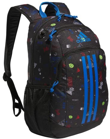 adidas Unisex Creator 2 Backpack Rucksacktasche, Icon Brand Love Black/Bright Royal Blue, One Size