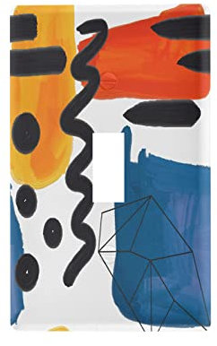 Duplex Outlets Lichtschalter-Abdeckung, dekorative Wandplatte für Heimschalter, 11,5 x 7 cm, handgezeichneter Pinsel-Hintergrund