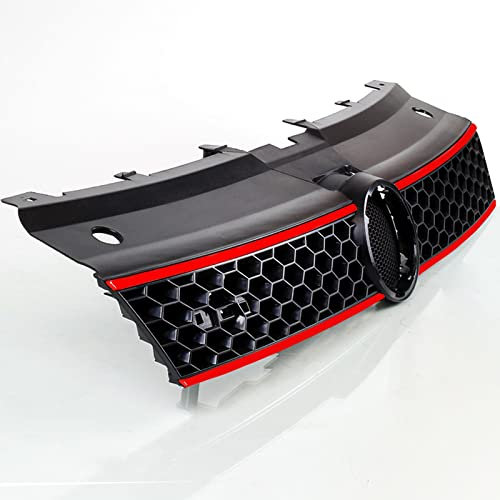 BandelOne enthält Waben Kühlergrill Gti Design Rot Schwarz Glänzend Grill passend für Polo V 6R