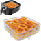Usper Griglia per friggitrice ad aria a 3 strati in acciaio inox per Cosori, Instant Vortex, Tower Vortex, Tefal, Philips Square, set da 2 pezzi