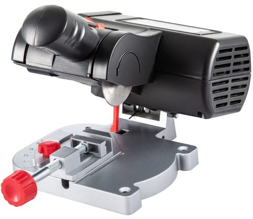 VEVOR Mini Troncatrice Affilacatena da Banco Portabile 90 W con 2 Lame Angolo Regolabile fino a 45°, Mini Affilacatena da Banco 7800 giri/min Troncatrice per Metallo Legno Plastica Alluminio Ferro