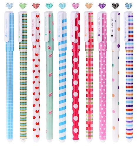 OFFCUP Schreiben Fineliner, 10 Stück Gelschreiber Set,Gelstifte Bunt, Frisch Stifte, Durchmesser der Spitze 0,38mm, für Schule, Büro, Zuhause Geburtstagsgeschenk Bürobedarf