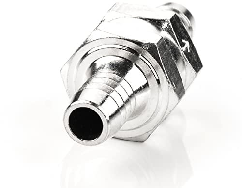 LST Rückschlagventil aus Aluum mit 10mm Durchmesser für Kraftstoff, Öl, Wasser, und Luftleitungen – Einweg-Flusskontrolle Ventil für Benzin, Diesel und Vakuumsysteme