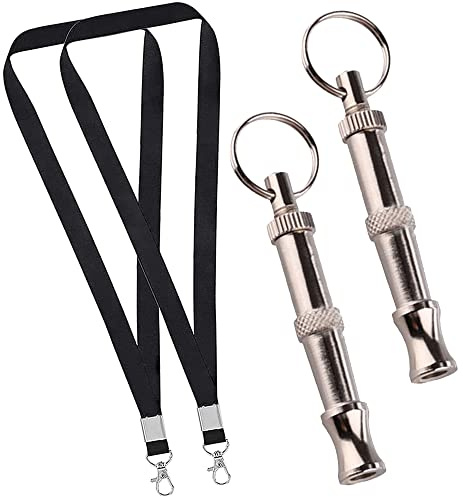 MBUYGYUO 2 Pcs Ultrasonic Training Whistle Dog Whistle for Recall with Strap Puppy Adjustable Stop Barking Dog Whistles for Dog Training Ultrasonic High Pitch Frequencies to Stop Dog Barking
