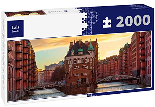 Lais Puzzle Ansicht der Speicherstadt, Bundesland Hamburg, Deutschland, Panorama 2000 Teile Panorama