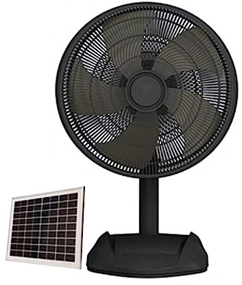 Ventilador OscilacióN PortáTil, 3 Velocidades, Ventilador EléCtrico Recargable Solar Exterior con Placa Solar, Silencioso, FáCil De Desmontar, para Dormitorio, Camping Al Aire Libre(Size:12 In)