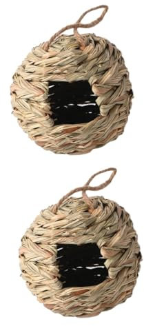 Happyyami 4stücke Handgewebte Vogelhäuser Aus Natürlicher Nistplatz Für Kolibris Für Garten Und Balkon Attraktive Dekoration Für Vögel Sicher Und Bequem Für Haustiere