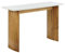 Home ESPRIT Beistelltisch Weiß Braun Marmor Griff Holz 120 x 38 x 77 cm