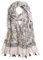 QIUTIMIY Écharpe pour femme légère et douce à imprimé floral léopard - Châle tendance automne-hiver avec franges(Fleur-rose-gris)