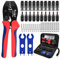 Solar Crimpzange Werkzeug Set für 2.5/4/6mm² PV Kabel,10 Paar Kabelstecker, 10 Paar Männlich/Weiblich Stecker, 1x Crimpzange, 2xSchraubenschlüssel für Solarstecker Kabel Anschluss