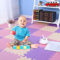 LuLuanping EVA Puzzle Tapis Mousse Bebe, Puzzle Géant, Mousse Tapis de Jeu Interactif pour Enfants, Baby Mat à Ramper 16 Pièces, sans Substances Nocives, 30 * 30CM (Blanc+Rose+Violet)