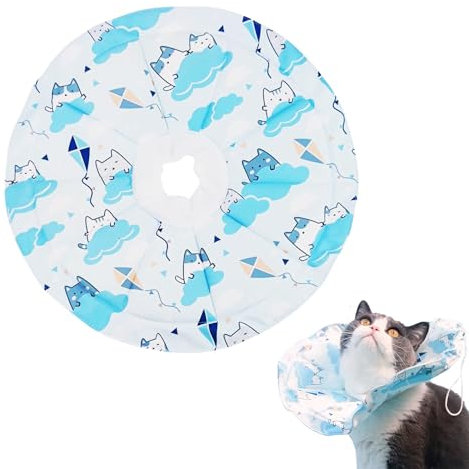 Weiches Schutzhalsband für Katzen, verstellbarer Schutz vor chirurgischen Verletzungen (Größe S, 12 – 25 cm)
