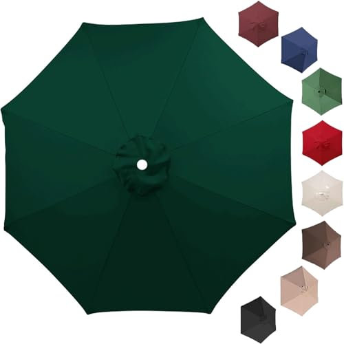 SDNAM Toldo De Repuesto para Sombrilla De Patio 2m/2.3m/2.7m/3m con 6-8 Varillas - Cubierta Exterior para Sombrilla Portátil (Q7,300cm/8ft)