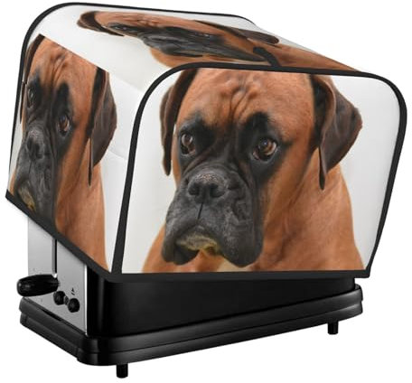 Copertura per tostapane, Copertura antipolvere per tostapane a 4 fette, Copertura per macchina per il pane, Copertura per forno tostapane, Cane Boxer Con La Faccia Triste