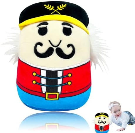 Nutcracker Stuffed Animal Plush Pillow,Nutcracker Pillows for Boys Girls,Soft Hugging Pillow Cute NutcrackerPlush Toy for Kids Birthday Christmas Party Favor Gift,Sofa Bedroom Kids Room Decorations