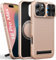 SIXBOX für iPhone 16 Pro Max Handy Hülle mit Ständer, Kameraschutz Schieber, Dünne Fit, Kompatibel mit MagSafe, Robuste Militärischer Schutz, Magnetic Frauen hülle für iPhone 16 Pro Max, Rosé Gold