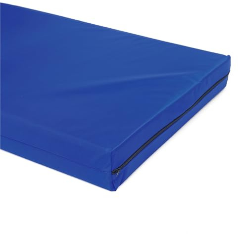 Materasso allenamento ginnastica Resingomm di caduta 30kg al metro cubo, antistrappo idrorepellente, outdoor indoor, propedeutico capovolta (Blu, 140x200x10)