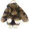 Xsclpomddy Plüsch Hase Schlüsselanhänger Plüsch-Häschen Pom Poms Taschenanhänger Handtasche Autoschlüssel Dekoration,braun.Leopard