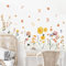 HPNIUB Wandaufkleber Gelbe Blume Wandtattoo Blumen Wandaufkleber Libelle Wandtattoo Schlafzimmer Erwachsene Wandsticker Blumen Wandsticker Wanddeko für Wohnzimmer Schlafzimmer Sofa Hintergrund