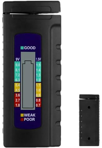 Battery Tester - Small Battery Checker - Battery Life Testers - LCD Display Button Cell Battery Tester - Precise Tester For AAA, AA, 9V, And 1.5V Batteries