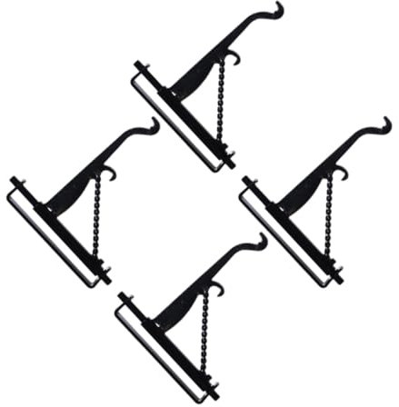 BAZEITFLOW 4pcs Miniature Iron Hooks for Dollhouse Realistic Small House Accessories for Outdoor Scenes for Displaying Dolls and Decorations